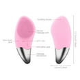 thumbnail image 4 of Cepillo de limpieza facial, cepillo masajeador facial de silicona ultrasónico eléctrico recargable, 4 of 8