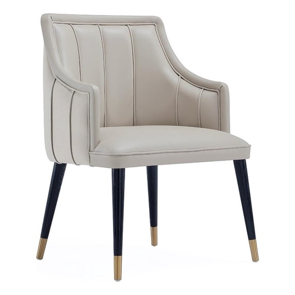Eda Modern  Wood Armchair in Light Gray