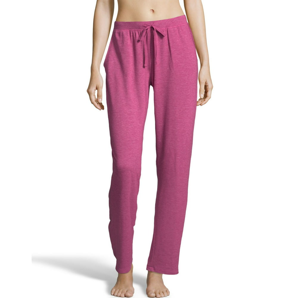 Hanes - Hanes Womens Heathered French Terry Lounge Pant, 2X, Raspberry ...