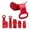 Red, variant on Folding Snow Sled, Shovel Style Sliding Board, Take Along for Shared Winter Recreation with Children and Adults, Flexible Seat with a Built In Grip and Compact Storage for Snow Trips