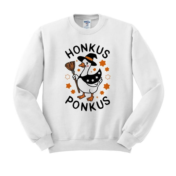 Honkus Ponkus Sweatshirt Unisex Large White