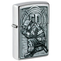 Zippo Firefighter Design Street Chrome Pocket Lighter