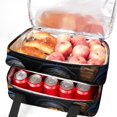 thumbnail image 5 of Hanukkah Double Layered Insulated and Refrigerated Lunch Bag with Two Compartments and Large Capacity - 7.1x11.4x16.1 Inches - Hand Carry Meal Bag, 5 of 6