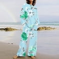 thumbnail image 2 of SnZhen Two Piece Sets for Women Women's Casual Printed Long Sleeved Round Neck Top With Pants Set, 2 of 5