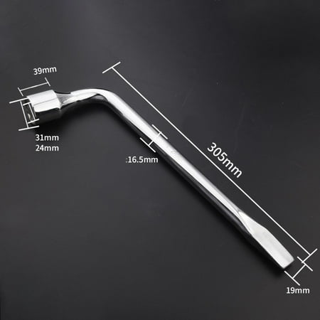 

L Type 17 19 21 22 24mm Car Truck Tire Wheel Lug Nut Wrench Hex Socket Spanner 24mm