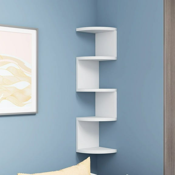 Zonao Organizer Corner Partition Layered Bookshelf Multi-Layer Wall Shelf