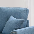 thumbnail image 3 of Atlin Designs Contemporary 2 Piece Fabric Sofa Loveseat Set in Blue, 3 of 8
