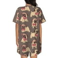 thumbnail image 6 of Daiia Cut Pug Pattern Womens Pajama Sets Short Sleeve Pajamas for Women Sets Soft Lounge Sets Casual Round Neck Sleepwear PJS-3X-Large, 6 of 7