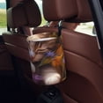 thumbnail image 5 of Kdxio Cute Cat Sunflower Car Trash Can Garbage Car Accessories Trash Can Car Waste Bin for for Driver and Passenger Any Vehicle, 5 of 7