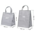 thumbnail image 2 of Insulated Lunch Bags, 2Pack 10"x6"x13" 8"x5"x9" Portable Containers Bag, Grey, 2 of 6