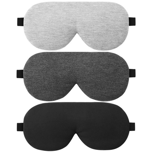 Máscara para dormir ALASKA BEAR, paquete de 3 unidades, bloque de luz de bambú y algodón orgánico