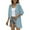 Sky Blue, variant on IROINNID Cardigan for Women Open Front Lightweight Solid Color Three Quarter Sleeve Casual Outerwear Blouse Cardigan,Khaki