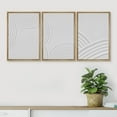 thumbnail image 4 of IDEA4WALL Framed Canvas Print Wall Art Set of 3 Minimalist Sand Texture Illustrations Digital Art Wall Decor Abstract Circles Pattern Prints Cool Minimal Clam/Relax Artwork -, 4 of 5