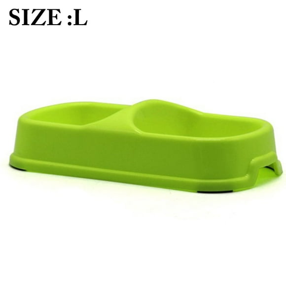 Pet Bowl Anti-skid Double-bowl Design Pet Food Bowl Pet Feeder Bowl for Cats