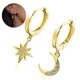 thumbnail image 2 of Pendientes colgantes de aro pequeños para mujeres y niñas de plata esterlina con dijes oso de fresa  Hogar, 2 of 3