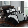 thumbnail image 2 of Chic Home CS1634-AN Clayton 10 Piece Comforter Set, King, Grey, 2 of 5