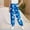 Blue, variant on OGLCCG Kids Girls Casual Long Pants Fashion Stars Printed Wide Leg Y2K Tapered Pants With Pockets Fall Lightweight Lounge Trousers 3-15 Years
