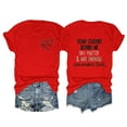 thumbnail image 1 of Cathalem Shirts for Women 2024 Summer Slim Fitted Ribbed Knit Basic Casual Tee Tops,Red XXL, 1 of 2