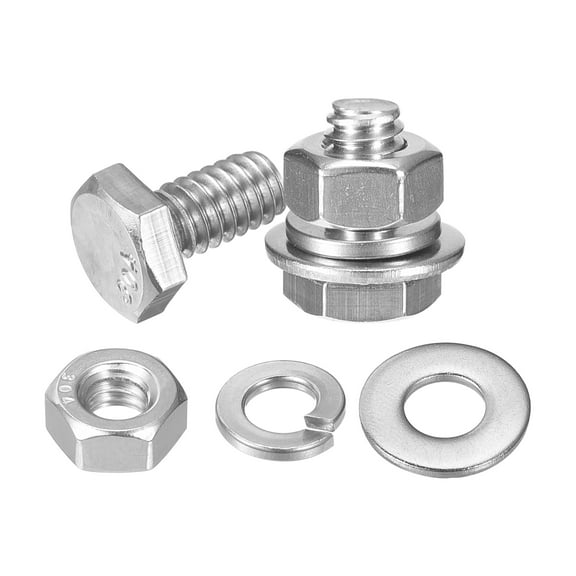 20 Set 1/4-20 x 1/2" Hex Head Bolts with 1/4" Nuts and Washers