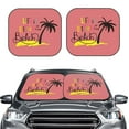 thumbnail image 2 of Kll Let'S Go Beach Windshield Sun Shade 2-Piece Foldable Car Front Window Sunshade For Most Sedans Suv Truck - Auto Sun Blocker Visor Protector Blocks Max Uv Rays - Medium, 2 of 7