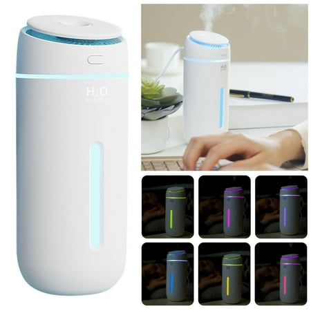 

MIARHB Cool Mini Humidifier With LED Night Light USB Car Humidifier Mini Portable Air Purifier 36db Silen