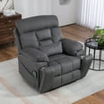 thumbnail image 4 of SYNGAR Power Lift Recliner Chair for the Elderly, Oversized Recliner with Massage and Heat, 2 Hidden Cup Holders, Side Pockets, 26" Width of Seat, 4 Motor, Reclining Chair, Dark Gray, 4 of 9