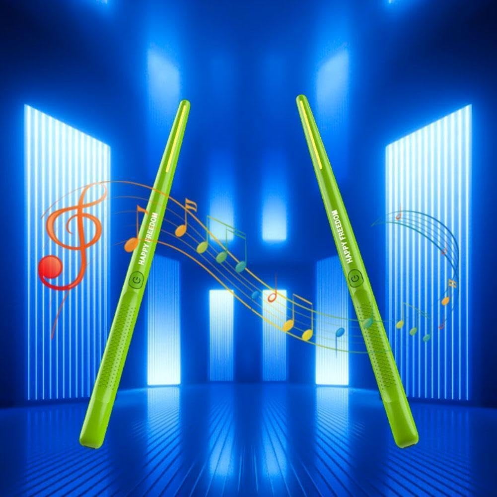Generic Air Drumsticks Portable Electric Practice Drum Kit, Black, 8 Sounds, 3D Motion Sensing RGB, for Adults Kids, 1-Count