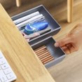 thumbnail image 5 of (Clearance) BNNG Punch Storage Box Table Drawer Pencil Tray Self-stick Storage Organizer Stick on Desk Drawer Pull Out Storage Organizer Plastic Table White Abs Drawer Box Desktop Office, 5 of 8