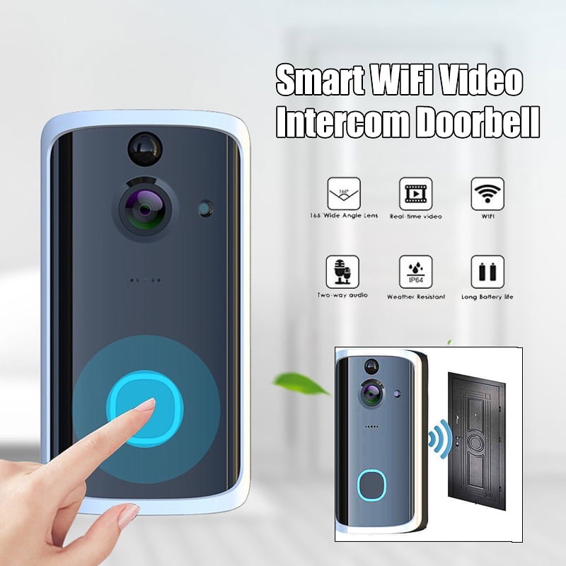 Smart Wifi Video Doorbell Camera 2 Way Wireless Doorbell Intercom