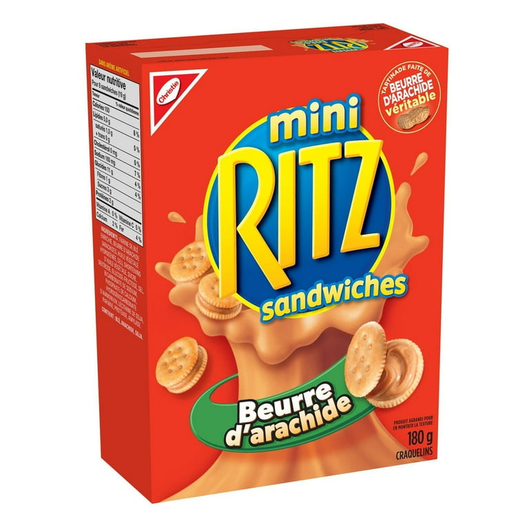 Ritz Crackers Peanut Butter Snacks Filled Sandwiches 180g/6.35oz