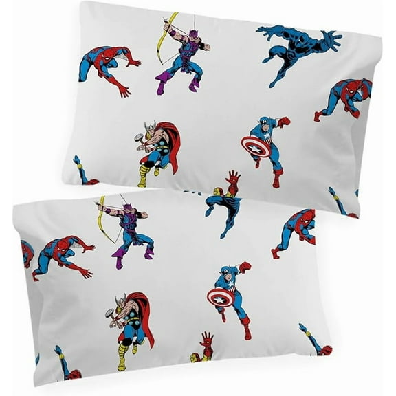 Saturday Park Marvel Comics Invincible 2 Pack Pillowcases - 100% Organic Cotton