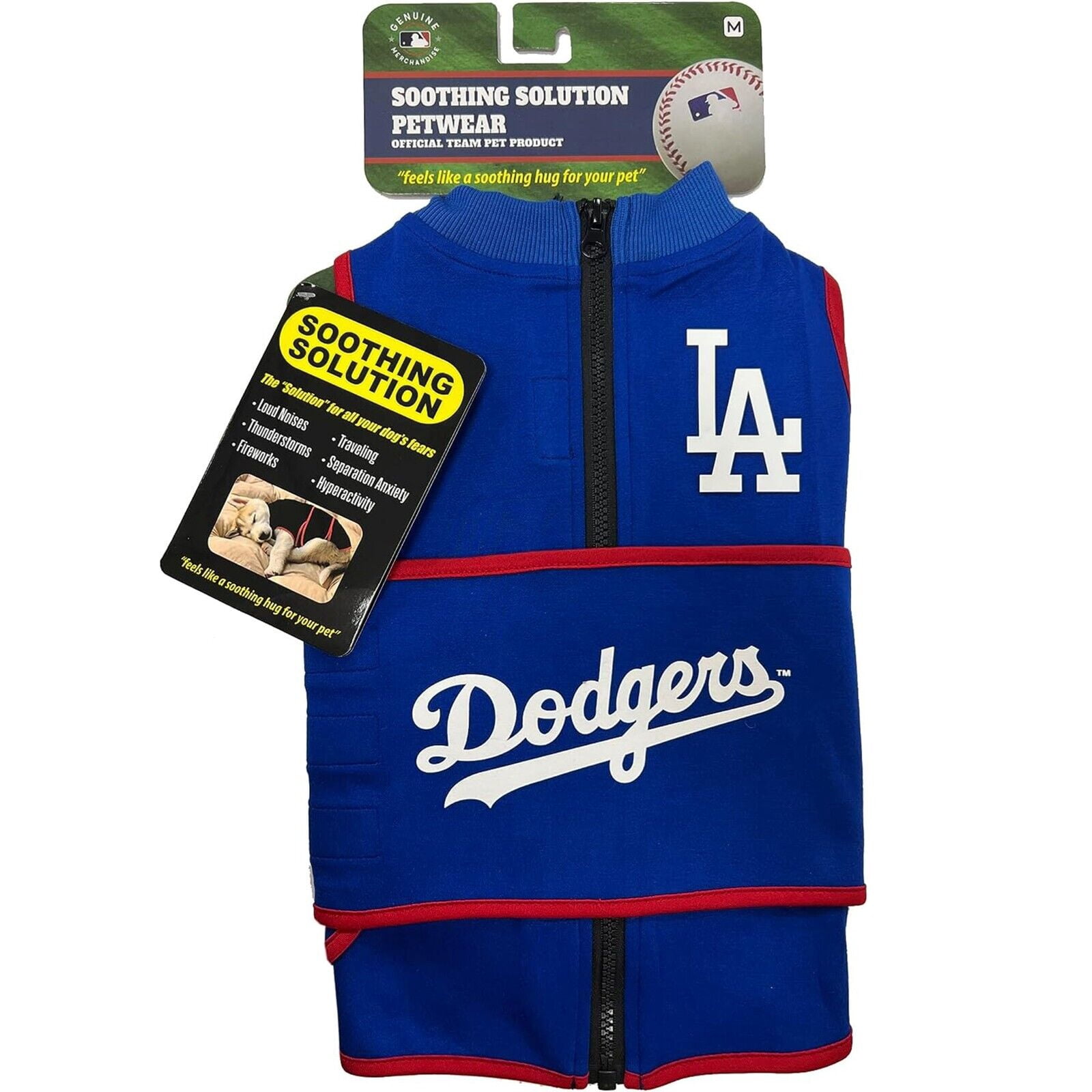 Pets First Los Angeles Dodgers Dog Anxiety Calming Shirt Soothing Solution Vest, Dogs & Cats Keeps Dogs Calm & Feeling Safe, Relaxing Jacket, Extra Small