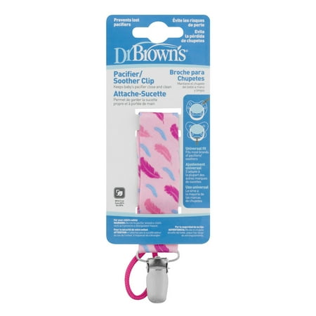 Feeding Clip - Dr. Brown's Pacifier/Soother Clip, Pink - 1 Count