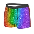 thumbnail image 2 of Haiem Glitter Rainbow Men's Boxer Briefs, Every Day Comfort Stretch Cotton Moisture-Wicking Underwear-Medium, 2 of 9