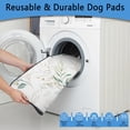 thumbnail image 5 of Floral Design Washable Dog Pads 2-Pack 48x48 Inch Reusable Potty Training Mats, Highly Absorbent Puppy Floor Protection for Large Crate Use, 5 of 8