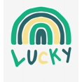 thumbnail image 2 of St. Patrick's Lucky Rainbow White Adult Long Sleeve Hoodie-Medium, 2 of 3