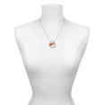 thumbnail image 3 of Delight Jewelry Acrylic 3/4" Orange Megaphone Silvertone Grandmother Ring Charm Necklace, 18", 3 of 4