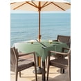 thumbnail image 4 of Square Outdoor Tablecloth with Umbrella Hole Sage Green Ombre Outside Table Cloth Waterproof Patio Table Cover Black Hockey Sticks Minimalist Style Zipper Tablecloths for Picnic Camping 60x60 Inch, 4 of 8