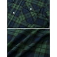 thumbnail image 5 of TACVASEN Men's Flannel Shirt Jacket Warm Fleece Plaid Jacket Cotton Winter Coats Army Gray S, 5 of 6