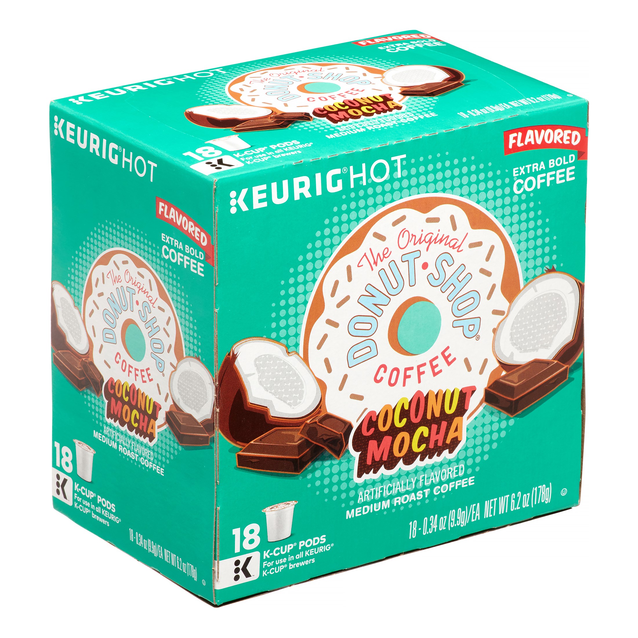 The Original Donut Shop Coconut Mocha Flavored K-Cup Coffee Pods, Medium Roast, 18 Count for Keurig Brewers - image 4 of 10