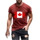 thumbnail image 2 of Tops para hombre, blusas y camisas de cuello redondo y manga corta para hombre. Camiseta de cuello redondo y manga corta con estampado de bandera canadiense para hombre. Blusa de algodón y poliéster p, 2 of 5