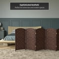 thumbnail image 6 of Red Lantern 3 ft. Short Diamond Weave Fiber Folding Screen - Dark Mocha - 6 Panel, 6 of 7