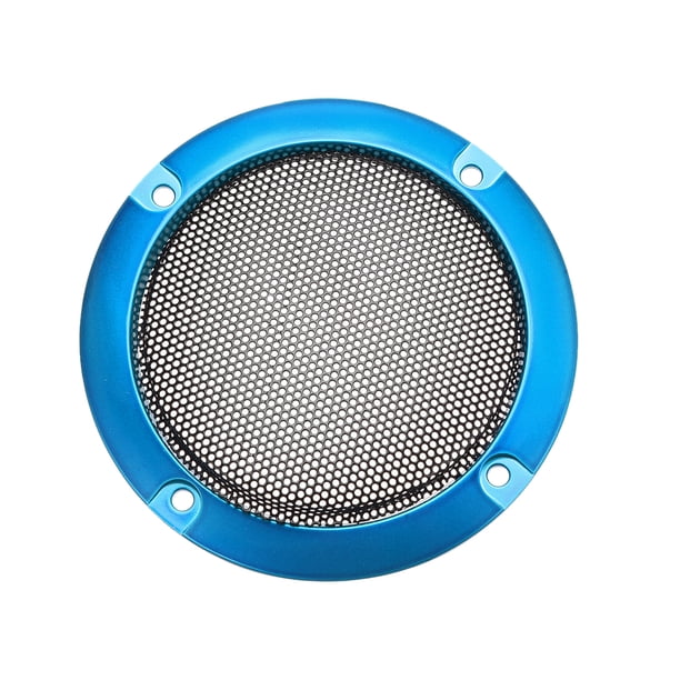 Cubierta de rejilla de altavoz de 3 pulgadas 95mm círculo decorativo protector de subwoofer negro y azul