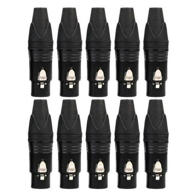10pcs DIY 3Pin XLR Adapter Socket XLR Aviation Connector Welding Microphone Cable Connector( Female)