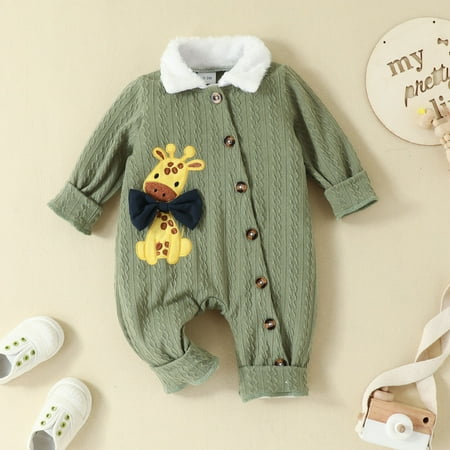 

niuredltd boys girls long sleeve cartoon romper jumpsuit clothes