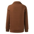 thumbnail image 5 of Baberdicy Womens Winter Coats Women Autumn Winter Long Sleeve Fleece Warm Hoodless Stand Collar Solid Color Zip Jacket Womens Winter Coats Coffee, 5 of 5