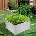 thumbnail image 2 of Gymax 2 Pcs 48.5'' Raised Garden Bed Square Plant Box Planter Flower Vegetable White, 2 of 10