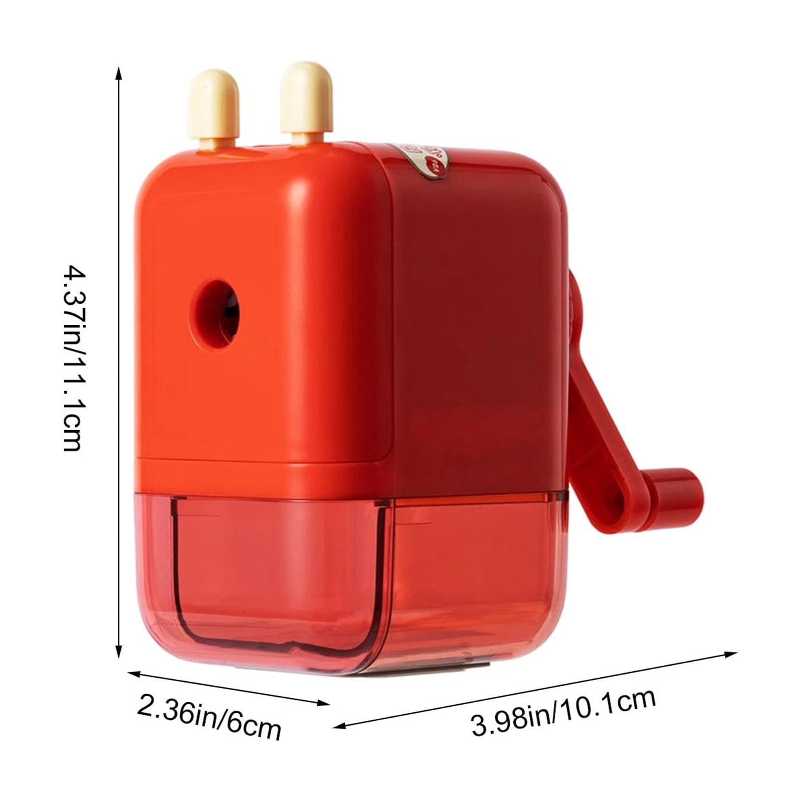 SSZMDLB Manual Pencil Sharpener, Large Opening Handheld Sharpener for 6.9-12mm Pencils, Cute Patterned Pencil Sharpener for Study Home Office, Portable Sharpener for Colored Pencils