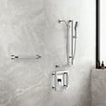 thumbnail image 3 of Seville Slide Bar Slip Resistant ADA Compliant 500 lb Weight Capacity Slide Bar with Multi-function Handshower Right Polished Stainless Steel, 3 of 5