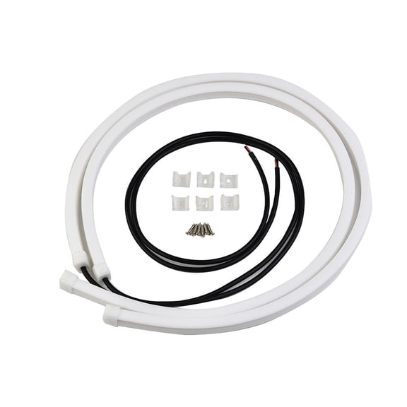 Baguer 1 Pair 60Cm Dc12V Car Led Flexible Strip Lights White Car Drl Daytime Running Lights Headlight Driving Lamp Car Accessories